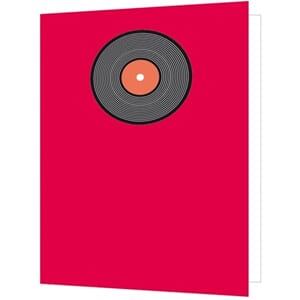Doble kort 85x125, preget trykk, LP plate