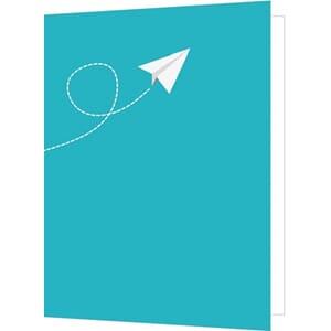 Doble kort 85x125, preget trykk, papirfly