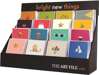 Pappdisplay for Bright New Things kort