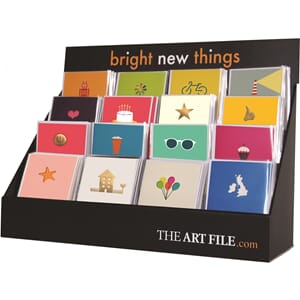 Pappdisplay for Bright New Things kort