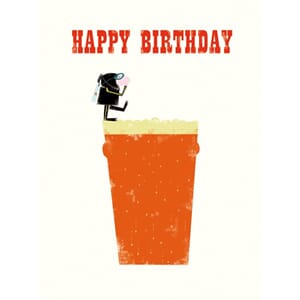 Doble kort 100x135, Mini Ink Press, Beer Diver