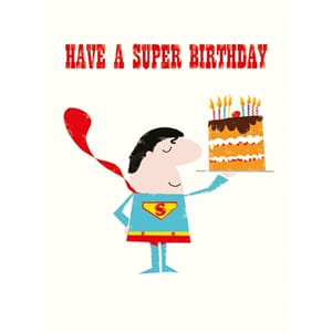 Doble kort 100x135, Mini Ink Press, Super Birthday