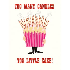 Doble kort 100x135, Mini Ink Press, Too Many Candles