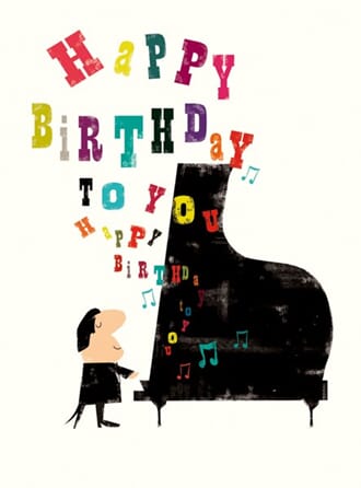 Doble kort 100x135, Mini Ink Press, HB Piano