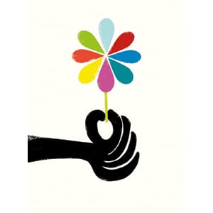 Doble kort 100x135, Mini Ink Press, Hand and Flower