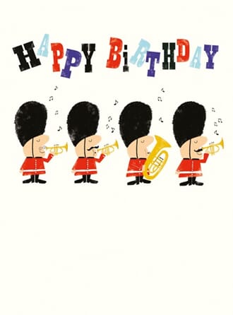 Doble kort 100x135, Mini Ink Press, Queen's Guard
