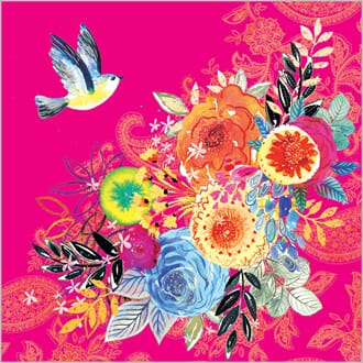 Kort 10x10, Maddicott, Lemongrass, Carnival Pink