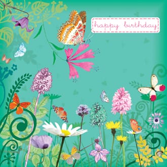 Doble kort, 10x10, Maddicott, Lemongrass, Butterfly Garden