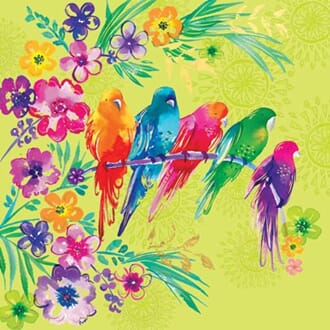 Doble kort, 10x10, Maddicott, Lemongrass, Tropical Birds