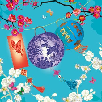 Kort 10x10, lemongrass, Oriental Garden