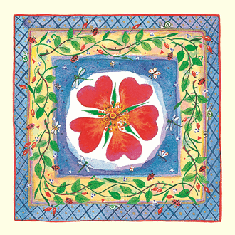 Doble kort 10x10, Herbs and Honey, Rambling Rose