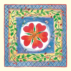 Doble kort 10x10, Herbs and Honey, Rambling Rose