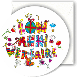 Minikort, rundt, 72mm,