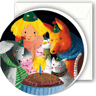 Minikort, rundt, 72mm,