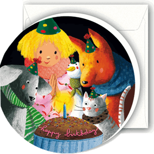 Minikort, rundt, 72mm,