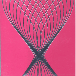 Minikort,GLICK,  "Spirograph" rosa