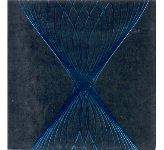Minikort,GLICK,  "Spirograph" svart