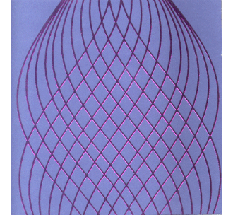 Minikort,GLICK,  "Spirograph" amatyst
