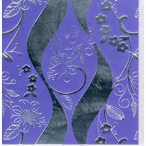 Minikort,GLICK,  "Floral Swirl" fiolett