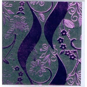 Minikort,GLICK,  "Floral Swirl" svart pearl