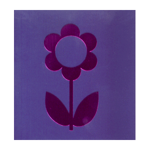 Minikort,GLICK, enkel blomst, fiolett