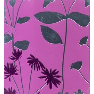 Minikort,GLICK,  "Secret Garden", purpur