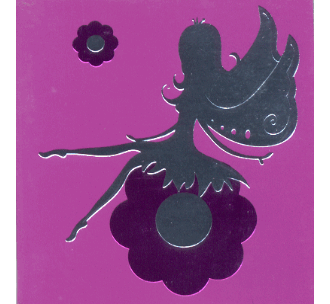 Minikort,GLICK,  "Fairytale" purpur
