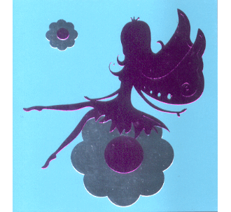 Minikort,GLICK,  "Fairytale" aqua