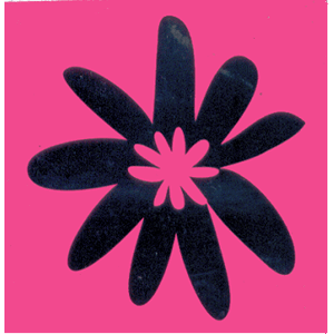 Minikort,GLICK, stor blomst "Fiori" rosa