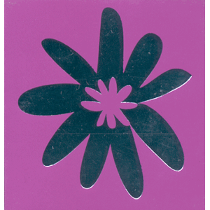 Minikort,GLICK, stor blomst "Fiori" purpur