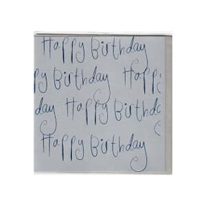Minikort,GLICK,  "Birthday Scribble" sølv