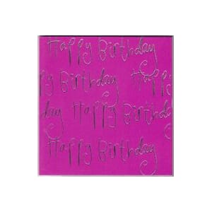 Minikort,GLICK,  "Birthday Scribble" purpur