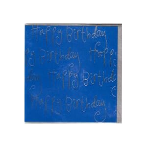 Minikort,GLICK,  "Birthday Scribble" indigo