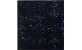 Minikort,GLICK,  "Birthday Scribble" svart