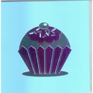 Minikort,GLICK,  "Cupcake" aqua