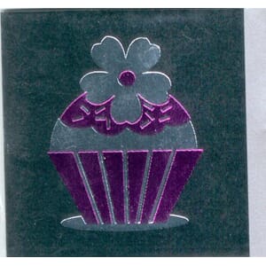 Minikort,GLICK,  "Cupcake" svart pearl