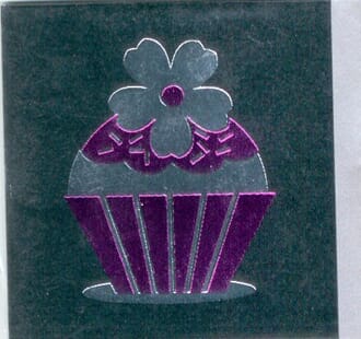 Minikort,GLICK,  "Cupcake" svart pearl