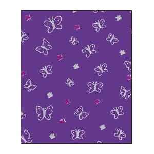 Minikort,GLICK, sommerfugler, fiolett