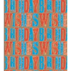 Minikort,GLICK,  Birthday Wishes på brunt