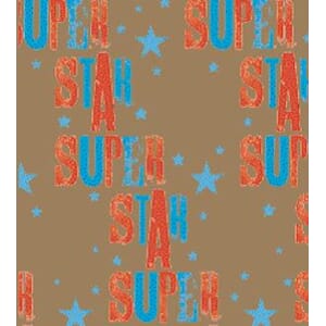 Minikort,GLICK,  Super Star på brunt