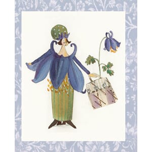 Minikort 70x80, Grätz Verlag, blåklokkedame