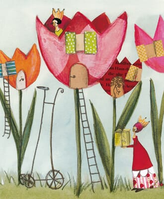 Minikort 70x80, Grätz Verlag, tulipaner