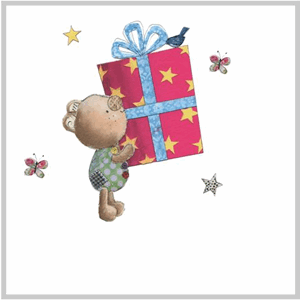 Minikort "dimple", med stor pakke