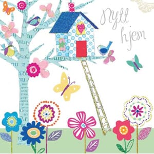 Minikort 78x78, Happiness, Nytt hjem