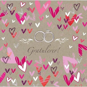 Minikort 78x78, Lace, Gratulerer