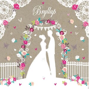 Minikort 78x78, Lace, Bryllup