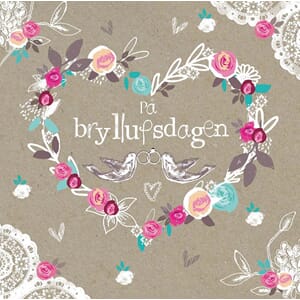 Minikort 78x78, Lace, På bryllupsdagen