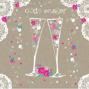 Minikort 78x78, Lace, Gode ønsker