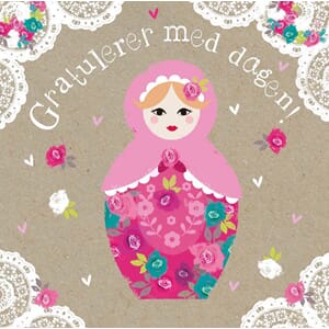 Minikort 78x78, Lace, cupkakes