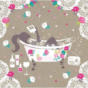 Minikort 78x78, Lace, badekar